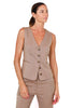 GILET SARTORIALE CON BOTTONI BEIGE