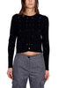 CARDIGAN CON STRASS APPLICATI NERO