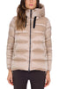PIUMINO CORTO CON CAPPUCCIO BEIGE