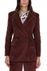 BLAZER DOPPIOPETTO VELLUTO A COSTE BORDEAUX