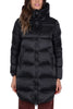 PIUMINO LUNGO CON CAPPUCCIO NERO