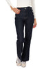 JEANS FLARE VITA ALTA CON BOTTONI DECORATIVI BLU