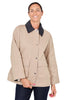 GIACCA CON COLLO A CONTRASTO BEIGE