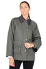 GIACCA CON COLLETTO A CONTRASTO VERDE