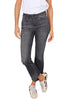 JEANS FLARE CON STRASS GRIGIO