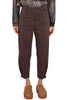 PANTALONE IN COTONE STRETCH MARRONE