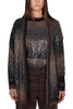 CARDIGAN LUNGO SFUMATO CON PAILLETTES MARRONE