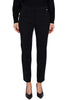PANTALONI DONNA DRITTI IN TESSUTO STRETCH NERO