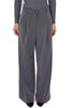 PANTALONI A PALAZZO CON CINTURA GIOIELLO GRIGIO