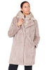 CAPPOTTO IN ECOPELLICCIA CON INTERNO IMBOTTITO BEIGE