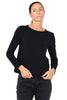MAGLIA DONNA GIROCOLLO A MANICHE LUNGHE NERO