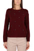 MAGLIA DONNA CON APPLICAZIONI GIOIELLO BORDEAUX