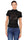 TOP DONNE IN TULLE FLOCCATO FLOREALE NERO