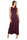 ABITO LUNGO SATINATO MADE IN ITALY BORDEAUX