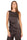 TOP SATINATO SMANICATO CON DRAPPEGGIO LATERALE MARRONE