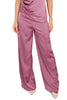PANTALONE PALAZZO SATINATO MADE IN ITALY ROSA