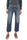 JEANS STRAIGHT FIT CON LAVAGGIO VINTAGE BLU