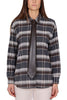 CAMICIA CON CRAVATTA ECO-PELLE CHECK