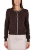 CARDIGAN CON PROFILI GIOIELLO MARRONE
