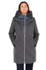 CAPPOTTO 2 IN 1 CON PIUMINO E CAPPUCCIO REMOVIBILI GRIGIO