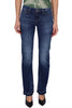 JEANS DRITTI A VITA MEDIA BLU