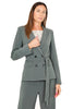 BLAZER DOPPIOPETTO CON CINTURA IN VITA VERDE