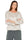 BLUSA FANTASIA GEOMETRICA E MANICHE LUNGHE PANNA