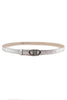 CINTURA CON FIBBIA SOTTILE LOGO ARGENTO