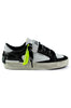 SNEAKERS DONNA EFFETTO GLITTER CON STRAP NERO