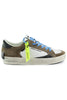 SNEAKERS IN PELLE E SUEDE MARRONE