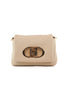 BORSA A MANO CON TRACOLLA A CATENA RIMOVIBILE BEIGE