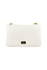 BORSA A TRACOLLA CON CATENA IN PELLE BIANCO