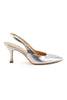 DÈCOLLETÈ SLINGBACK IN VERA PELLE ARGENTO