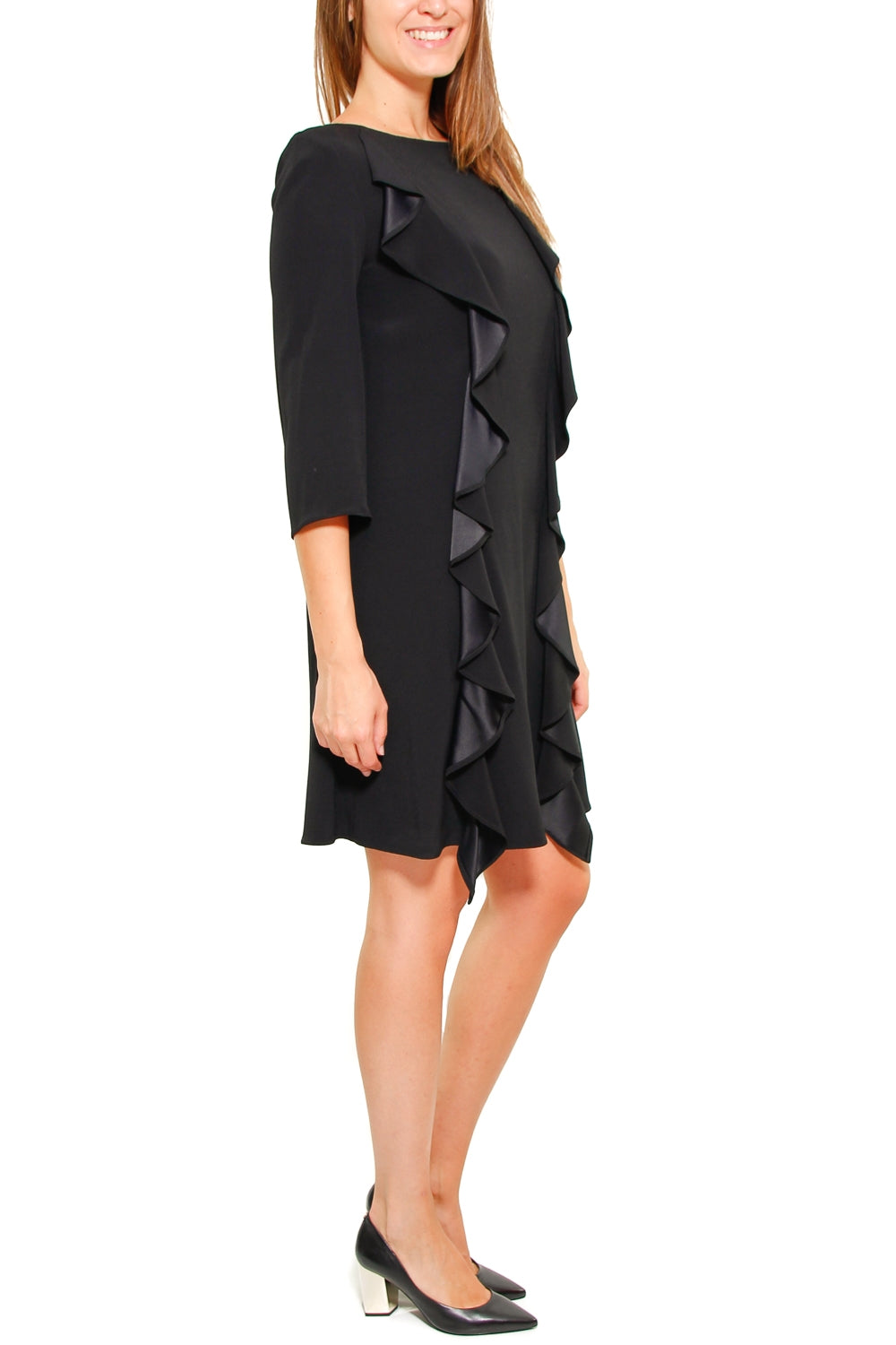 Liu Jo Black abito con volants maniche tre quarti nero