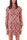 ABITO CORTO IN GEORGETTE STAMPATA CON ROUCHES ROSSO