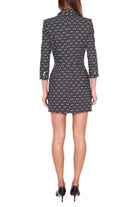 Elisabetta Franchi abito robe manteau stampa geometrica nero