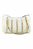 BORSA A SPALLA CON INTRECCI E CATENE BIANCO