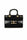 BORSA SHOPPER A MANO IN CINIGLIA CON PLACCA LOGO NERO