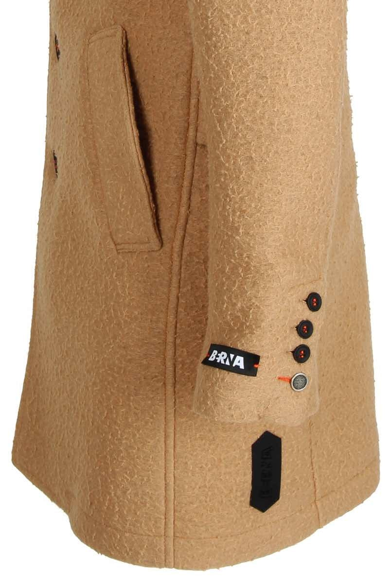 Berna cappotto corto in panno tipo casentino cammello