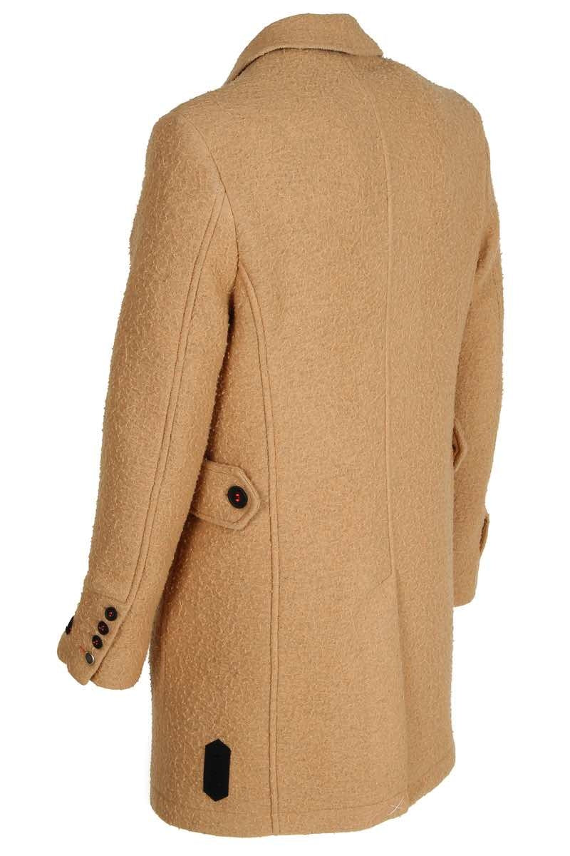 Berna cappotto corto in panno tipo casentino cammello