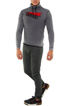 Guess Uomo dolcevita in felpa delave' con logo grigio