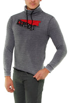 Guess Uomo dolcevita in felpa delave' con logo grigio