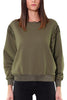 SWEATSHIRT MIT PAILLETTEN UND GRÜNEN LUREX-EINSÄTZEN