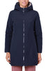 GIACCA LUNGA IMBOTTITA CON CAPPUCCIO BLU