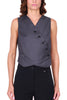 WOMEN'S CROSS NECK VEST GREY