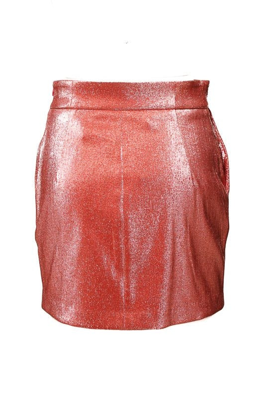 Elisabetta Franchi gonna corta in lurex rosa