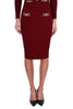 GONNA TUBINO IN MAGLIA A COSTINE BORDEAUX