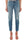 JEANS A VITA ALTA GAMBA DRITTA CON STRAPPO BLU