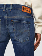 Diesel Italia Spa jeans skinny in denim stretch stone washed blu