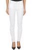 JEANS SKINNY IN VELLUTO LISCIO BIANCO